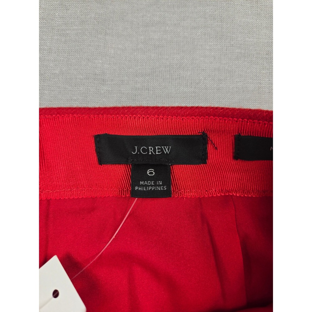 J.Crew No. 3 Pencil Skirt Red 100% Wool BD513 Womens 6 - Picture 3 of 11